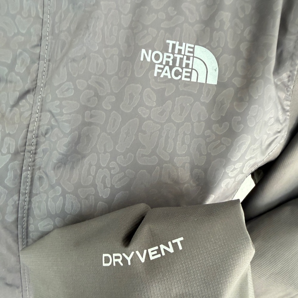 The North Face Antora Dryvent Hooded Jacket Gray/Pink kids Sz 10/12 Waterproof - Picture 4 of 13